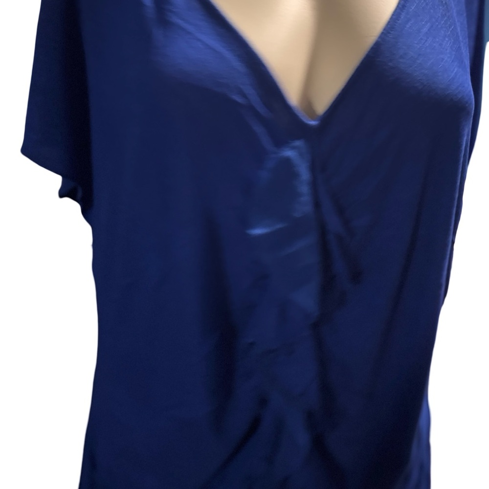 RAFFAELLO ROSSI Royal Blue Ruffle Blouse - Picture 10 of 14